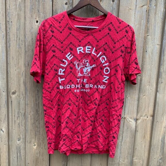 True Religion BIG LOGO T Shirt Large - Picture 1 of 3